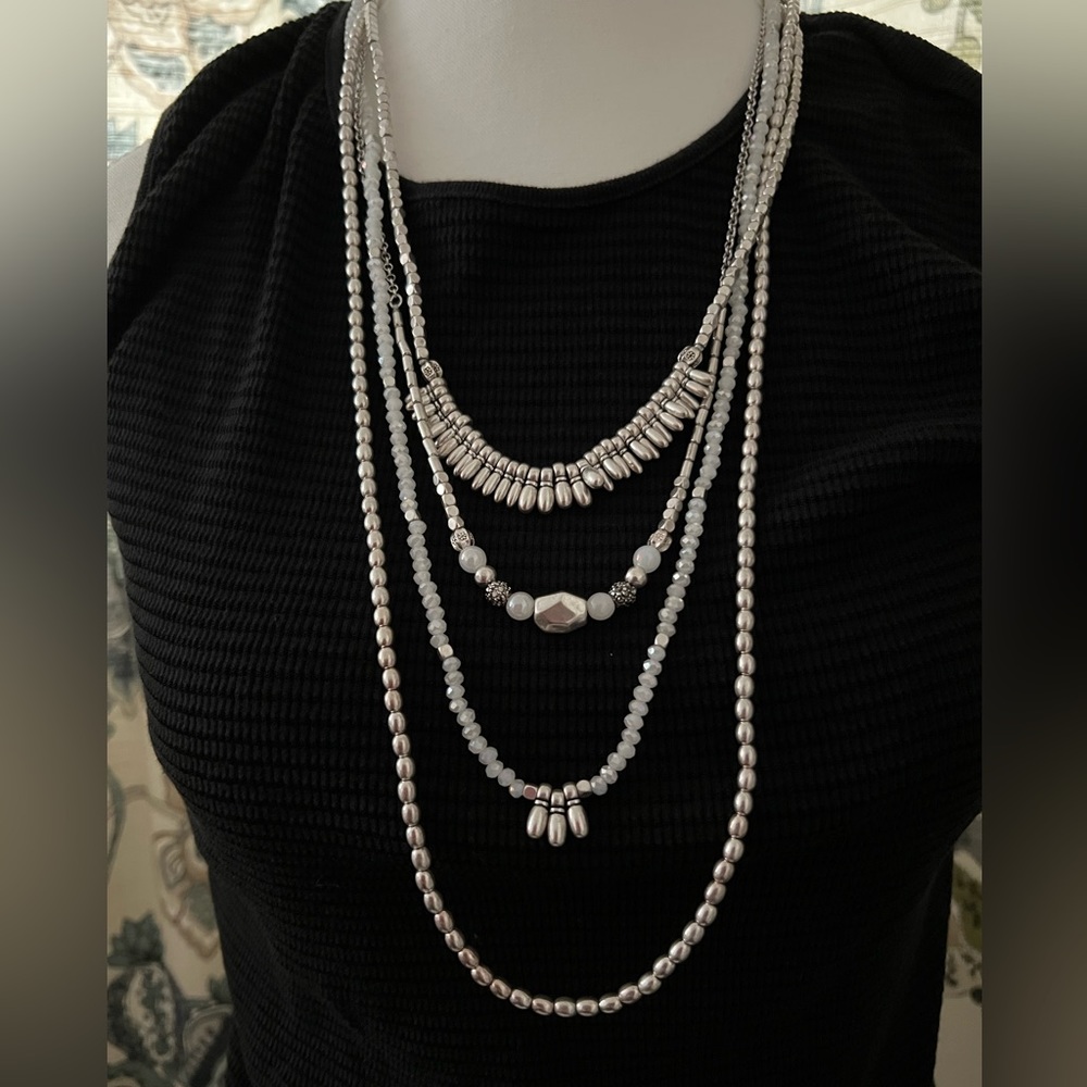 Lucky Brand 4 Strand Beaded Necklace - Picture 3 of 7